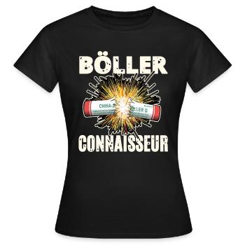 Böller Connaisseur - Frauen T-Shirt - Schwarz - Vorne - AI Model Female 172 dark (172cm)