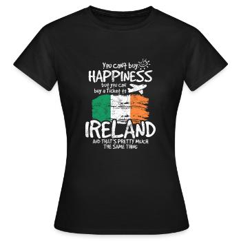 Irlande - T-shirt Femme - noir - Devant - AI Model Female 172 dark (172cm)
