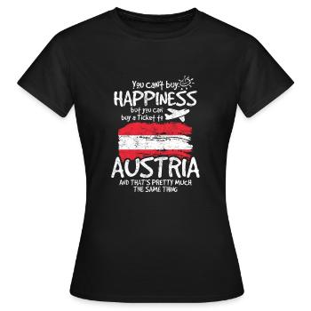 Autriche - T-shirt Femme - noir - Devant - AI Model Female 172 dark (172cm)