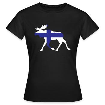 finland - Women's T-Shirt - black - Front - AI Model Female 172 dark (172cm)