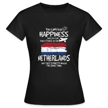 Netherlands - Women's T-Shirt - black - Front - AI Model Female 172 dark (172cm)