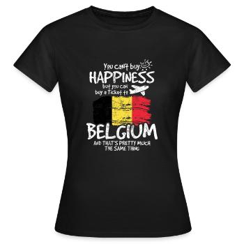 Belgium - Women's T-Shirt - black - Front - AI Model Female 172 dark (172cm)