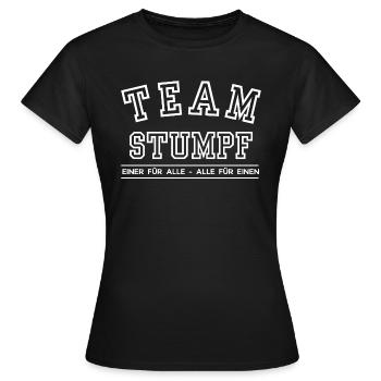 Team Stumpf Familie Nachname Einer für Alle - Frauen T-Shirt - Schwarz - Vorne - AI Model Female 172 dark (172cm)