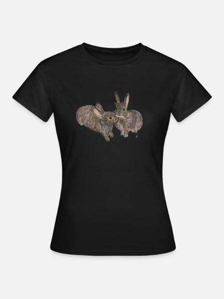 Kaninchen - Frauen T-Shirt - Schwarz