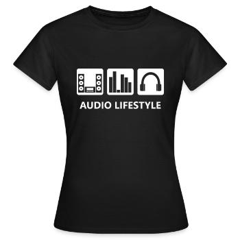 Audio Lifestyle Amplificateur Equalizer Headphones - T-shirt Femme - noir - Devant - AI Model Female 172 dark (172cm)