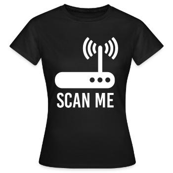 Wireless Internet access - Women's T-Shirt - black - Front - AI Model Female 172 dark (172cm)