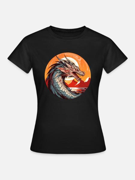 Drache - Frauen T-Shirt - Schwarz