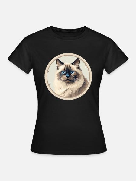 Ragdoll Katze - Frauen T-Shirt - Schwarz