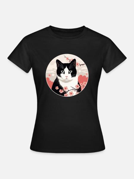 Japanese Bobtail Katze - Frauen T-Shirt - Schwarz