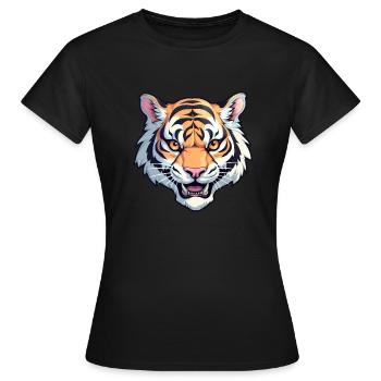 Tigre, Tête De Tigre - T-shirt Femme - noir - Devant - AI Model Female 172 dark (172cm)