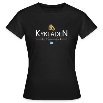 Flitterwochen Kykladen - Frauen T-Shirt - Schwarz - Vorne - AI Model Female 172 dark (172cm)