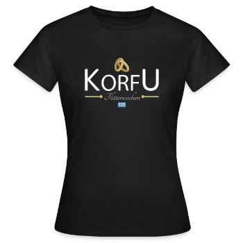 Flitterwochen Korfu - Frauen T-Shirt - Schwarz - Vorne - AI Model Female 172 dark (172cm)