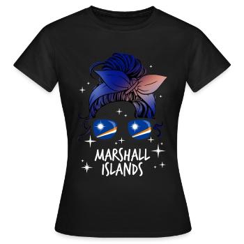 Marshallinseln - Frauen T-Shirt - Schwarz - Vorne - AI Model Female 172 dark (172cm)