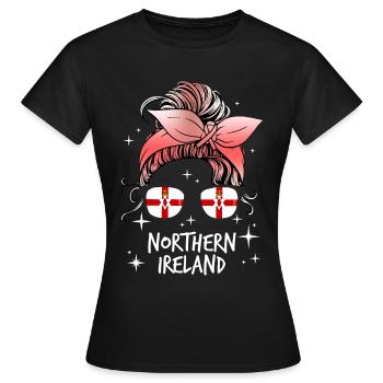 Nordirland - Frauen T-Shirt - Schwarz - Vorne - AI Model Female 172 dark (172cm)