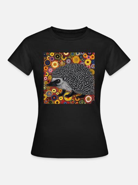 igel, bunt, tier, geschenk, geschenkidee - Frauen T-Shirt - Schwarz