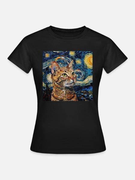 Katze, katzenmotiv - Frauen T-Shirt - Schwarz