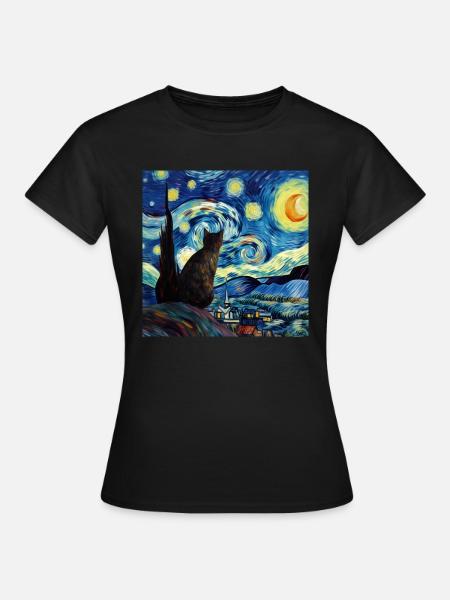 Katze, katzenmotiv - Frauen T-Shirt - Schwarz