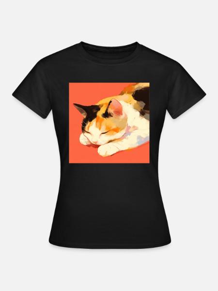 Cat, Cat Motif - Women's T-Shirt - black