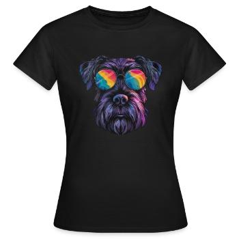Schnauzer Géant, Schnauzer Géant, Chien - T-shirt Femme - noir - Devant - AI Model Female 172 dark (172cm)