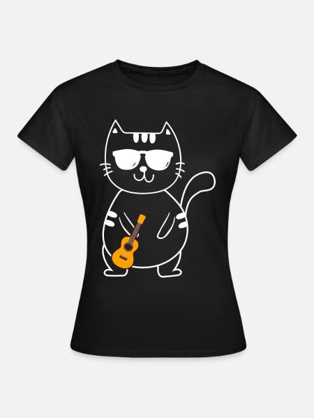 Ukulele - Frauen T-Shirt - Schwarz