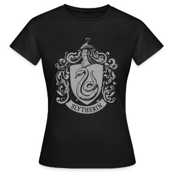 Harry Potter Slytherin Wappen - Frauen T-Shirt - Schwarz - Vorne - AI Model Female 172 dark (172cm)