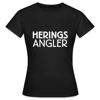 Heringsangler Heringsangeln Hering fangen Heringe - Frauen T-Shirt - Schwarz - Vorne - AI Model Female 172 dark (172cm)