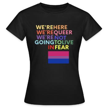 bi - Frauen T-Shirt - Schwarz - Vorne - AI Model Female 172 dark (172cm)
