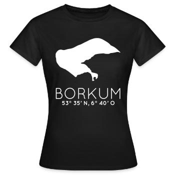 Borkum vacances sur la plage Mer du Nord Frise orientale - T-shirt Femme - noir - Devant - AI Model Female 172 dark (172cm)