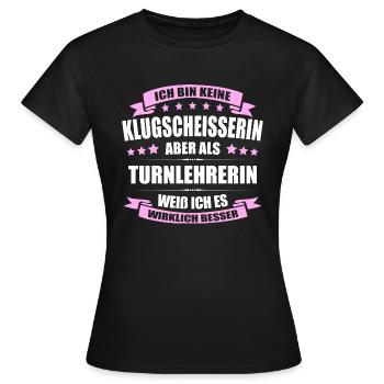 Turnlehrerin Lehrerin Erinnerung Lehrer - Frauen T-Shirt - Schwarz - Vorne - AI Model Female 172 dark (172cm)