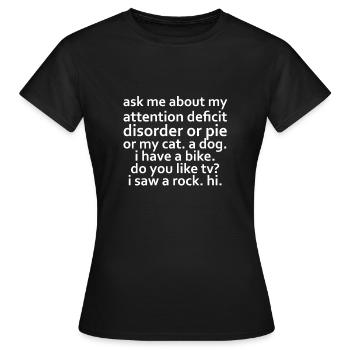 drôles imagées - T-shirt Femme - noir - Devant - AI Model Female 172 dark (172cm)