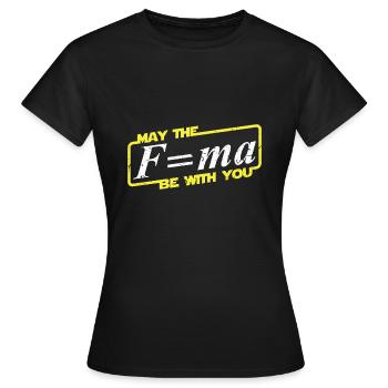 May the force be with you - Wissenschaft shirt - Frauen T-Shirt - Schwarz - Vorne - AI Model Female 172 dark (172cm)