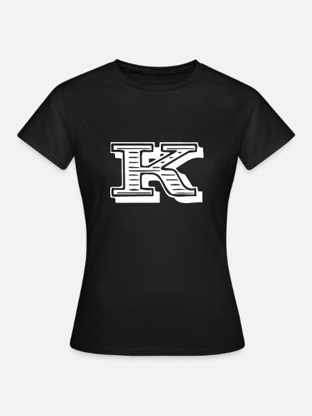 Buchstabe K - Frauen T-Shirt - Schwarz