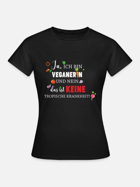 Vegan Shirt - Ja, ich bin Veganerin - Frauen T-Shirt - Schwarz