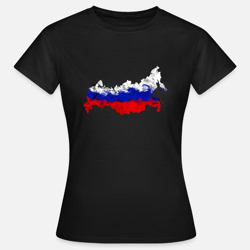 RUSSIE DRAPEAU RUSSIE GRAFFITI LAND - T-shirt Femme - noir