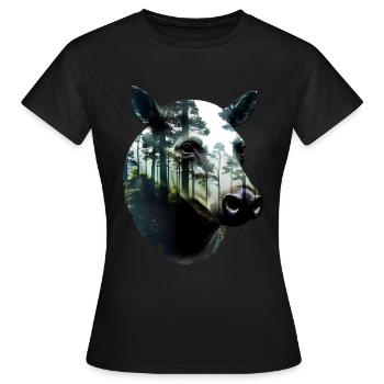 Tapir - T-shirt Femme - noir - Devant - AI Model Female 172 dark (172cm)