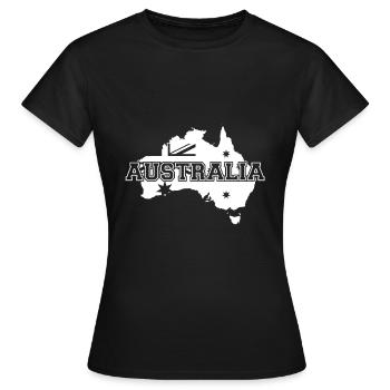 australia - Australia - Women's T-Shirt - black - Front - AI Model Female 172 dark (172cm)