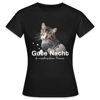Gute Nacht Shirt Schlafshirt - Frauen T-Shirt - Schwarz - Vorne - AI Model Female 172 dark (172cm)