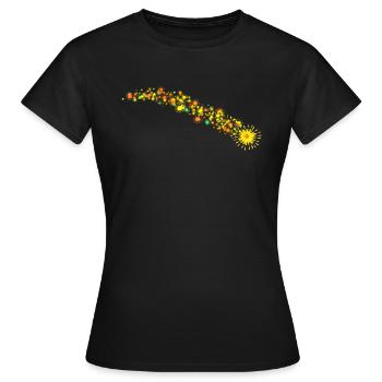 Sternschnuppe extrem - Frauen T-Shirt - Schwarz - Vorne - AI Model Female 172 dark (172cm)