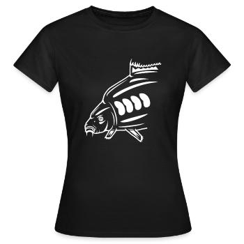 Karpfen Angeln Montage Carp Rig Shirt Geschenke - Frauen T-Shirt - Schwarz - Vorne - AI Model Female 172 dark (172cm)
