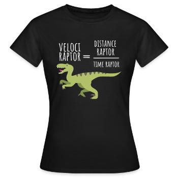 Velociraptor - Physique - T-shirt Femme - noir - Devant - AI Model Female 172 dark (172cm)