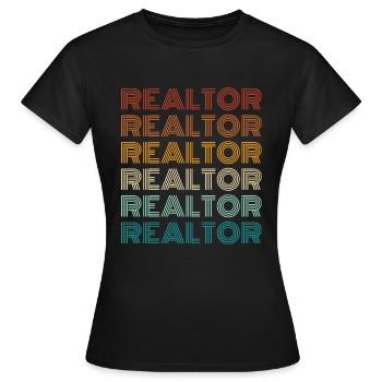 Agent immobilier - Agent immobilier - T-shirt Femme - noir - Devant - AI Model Female 172 dark (172cm)