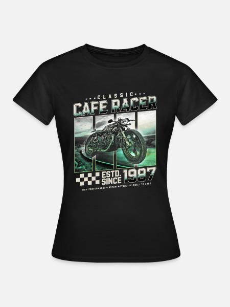 Cafe Racer Baujahr 1987 - Frauen T-Shirt - Schwarz
