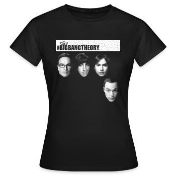 The Big Bang Theory Schlaue Köpfe Team - Frauen T-Shirt - Schwarz - Vorne - AI Model Female 172 dark (172cm)