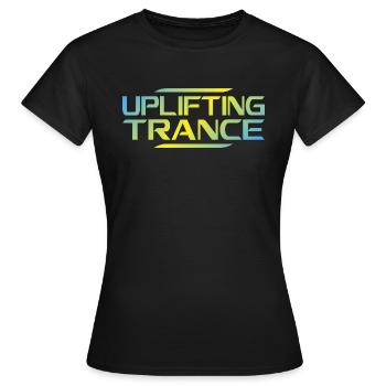 Uplifting Trance Music | Goa Psy Acid Festival - Women's T-Shirt - black - Front - AI Model Female 172 dark (172cm)