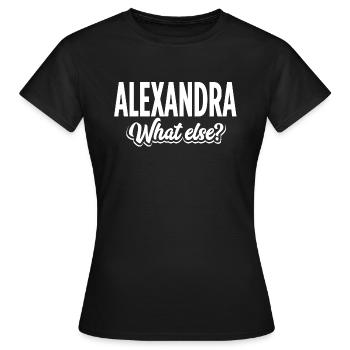 ALEXANDRA - we - Frauen T-Shirt - Schwarz - Vorne - AI Model Female 172 dark (172cm)
