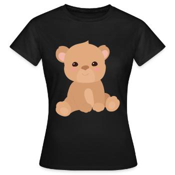 ours en peluche - T-shirt Femme - noir - Devant - AI Model Female 172 dark (172cm)