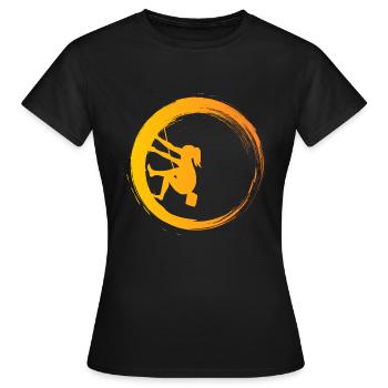 Sporty Hobby Leidenschaft Klettern - Frauen T-Shirt - Schwarz - Vorne - AI Model Female 172 dark (172cm)