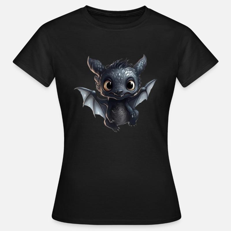 Cute black dragon - Women's T-Shirt - black