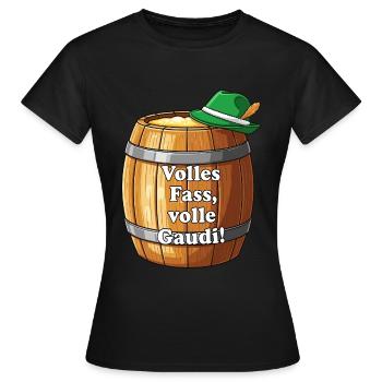 Full barrel, full fun! - Women's T-Shirt - black - Front - AI Model Female 172 dark (172cm)