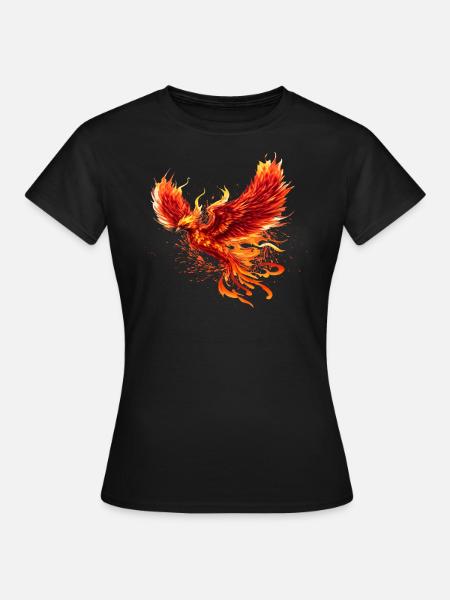 Phoenix Firebird puissance majestueuse Animal - T-shirt Femme - noir